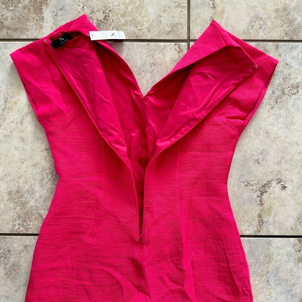 Natori Pink Sheath Textured Short Dress size 6 NEW retail $169 - Picture 9 of 10